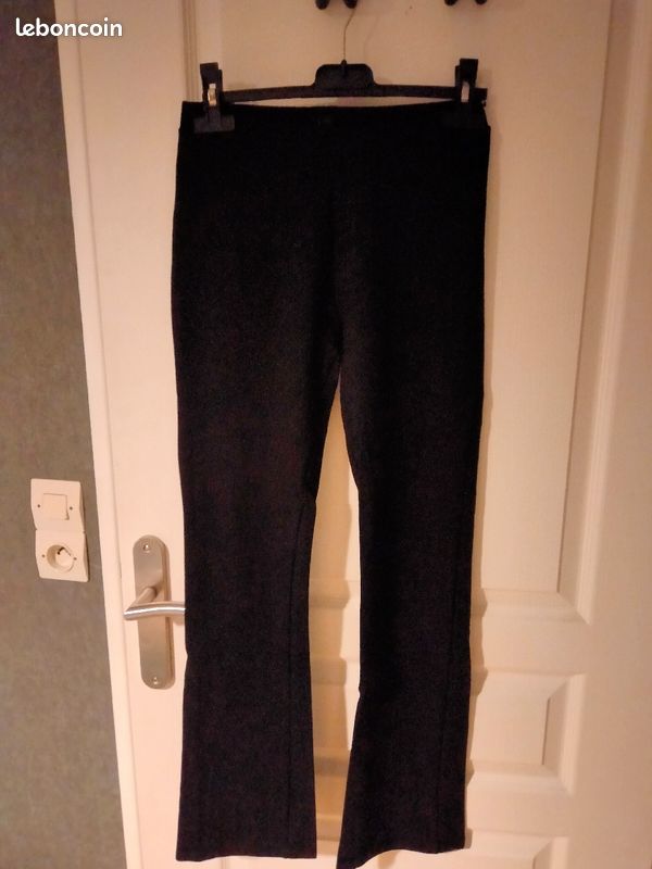 Kiabi Pantalon Noir Fille 12 Ans Pantalon Large En Maille Crêpe