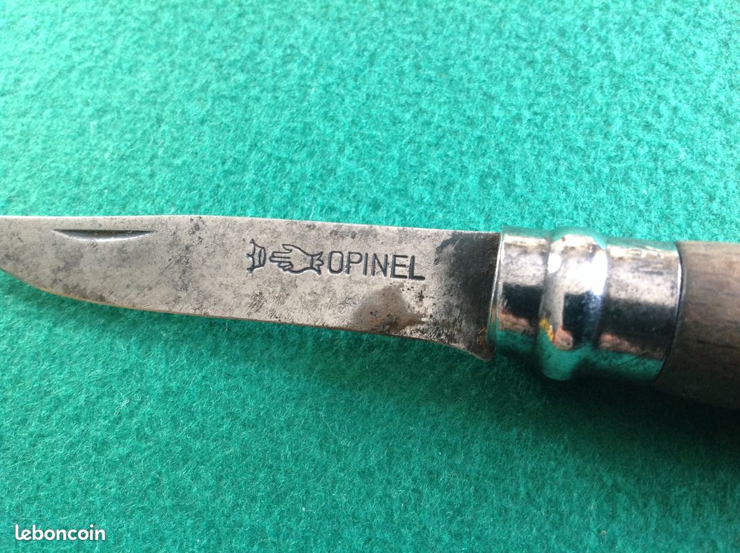 OPINEL N-7 CUSTOM ARTISANAL UNIQUE MANCHE EN POINTE DE BOIS De Cerf Poli Item 13648671