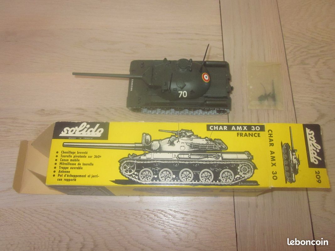 Char AMX 30 Dépannage Solido 1/50 – Jouet Ancien En Boîte, Métal, Militaire Collection