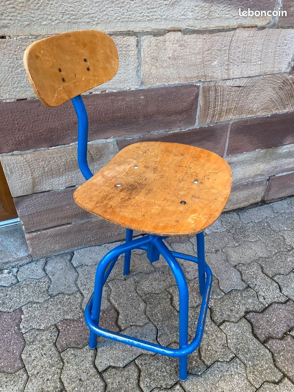 Chaise industriel bureau vintage (image 1)