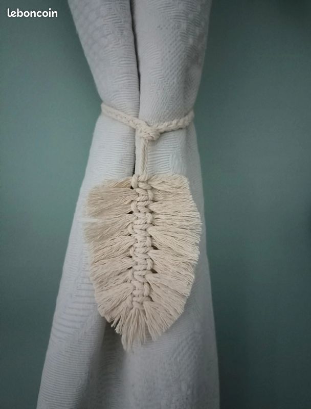 Lot de 2 embrasses de rideau macramé (image 1)