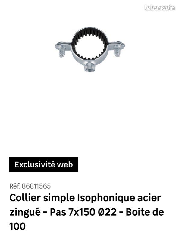 Collier simple Isophonique acier (image 2)