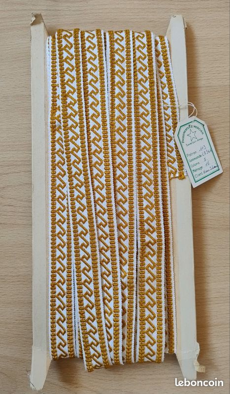 Galon En Toile Coton Jaune Grand Teint - 4 Mètres De Long, 3 Cm De Large - Idéal Déco !