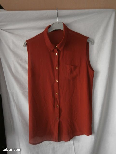 Chemisier femme couleur rouille taille 42-44 Vêtements
