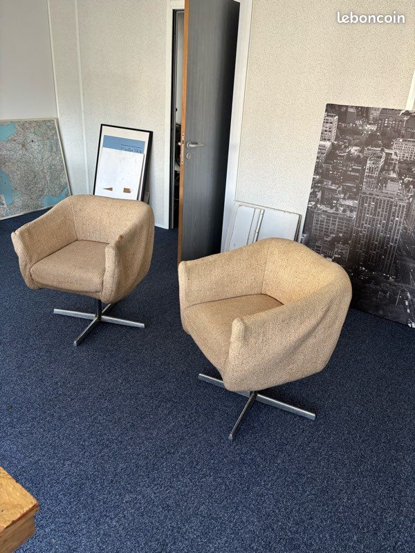 Paire de fauteuils 70 (image 2)