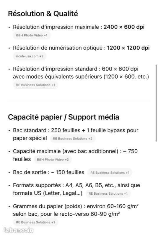 Imprimante / Copieur Ricoh (image 4)