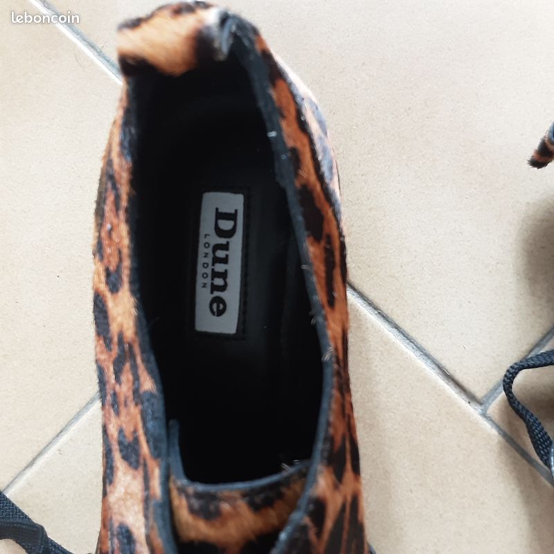Chaussures femme à lacets Dune London neuves Léopard Pointure 37