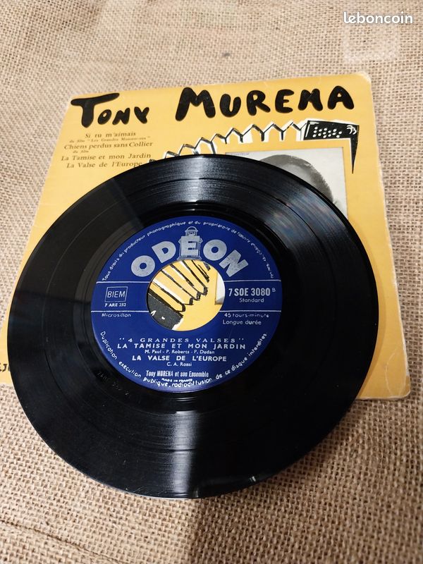 Tony Murena et son ensemble Odéon 4 grandes valses Vinyle 45 Tour Vintage (image 4)