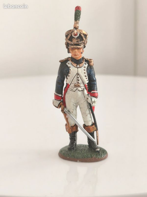 Soldat de plomb premier empire 54mm - Chef d' escadron 8ème de hussards