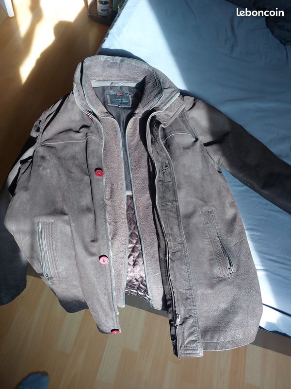 Blouson / parka cuir buffalo made in France (image 5)