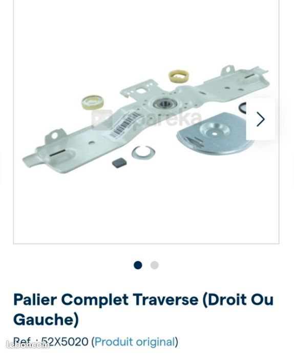 Je mets en vente machine à laver marque fagor pour pièces où juste changer le palier traverser gauche complet de tambour au moment de séchage elle fait un bruit et échanger le couvert de port 40e (image 7)