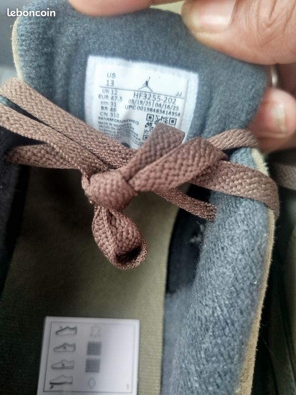 Air Jordan 3 retro craft olive taille 47.5 neuf (image 2)