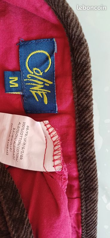 Jupe marron, rouge taille M (image 1)