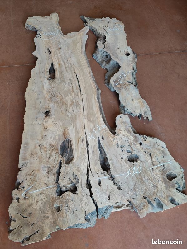 Lot de 2 plateaux planches bois d'olivier (image 4)