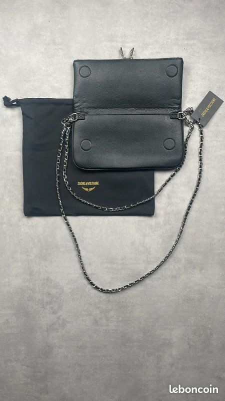 Sac à main Zadig & Voltaire noir cuir – neuf avec étiquette (image 2)