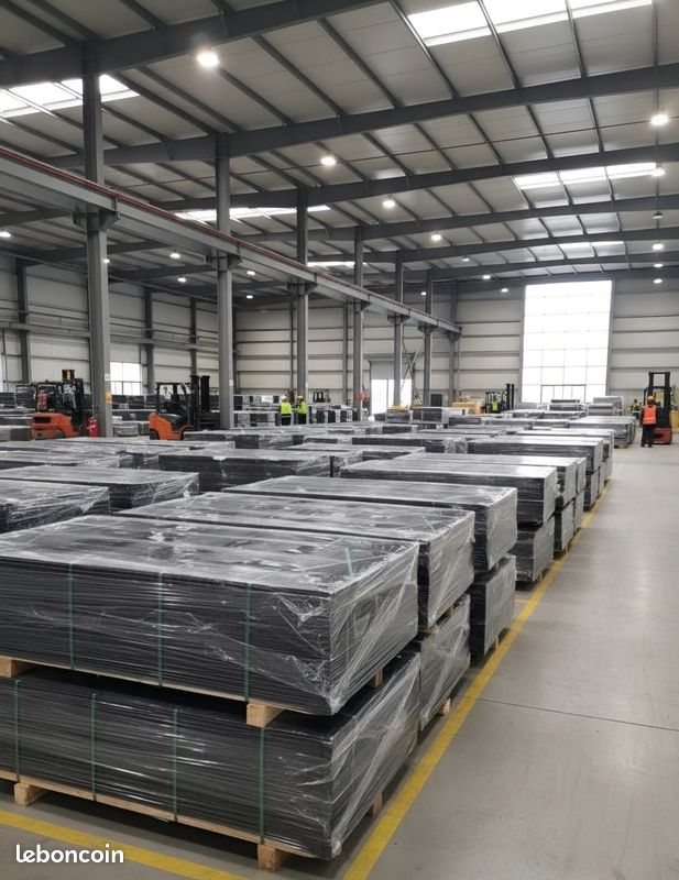 Déstockage clôture panneaux rigides en stock gris anthracite 7016 (image 1)
