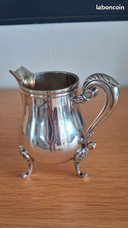 Service à thé/café, sucrier, pot à lait et plateau en argent Cristofle de haute qualité (image 5)