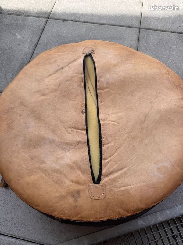Lot de 2 poufs marocains en cuir (image 3)
