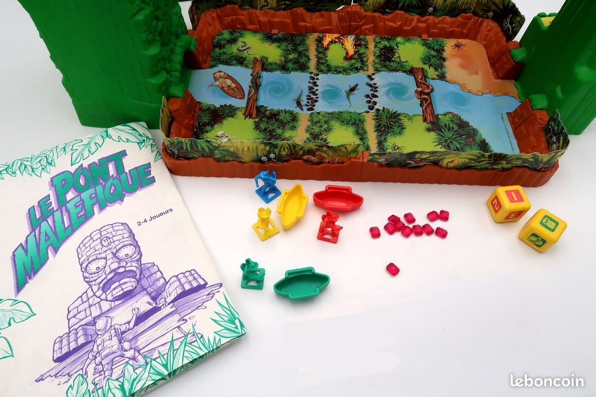 Jeu De Société Le Pont Maléfique - MB 1993 - Incomplet - Vintage