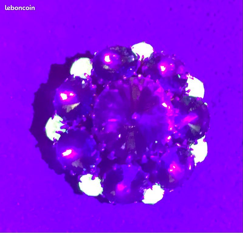 Broche Vintage De Noël DCE - Multicolore, Verre Uranium Et Strass - Signée