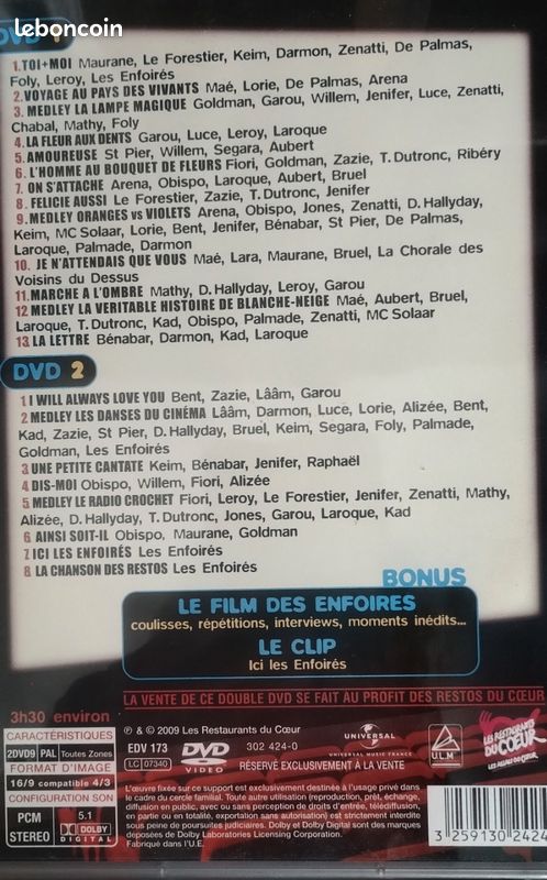 Lot de 4 DVD " les enfoirés" (image 7)