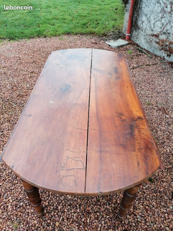 Table ovale en bois avec rabat (image 5)