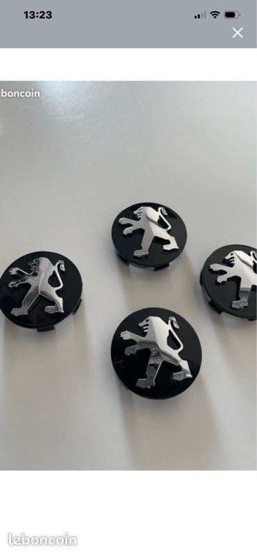Lot de 4 caches moyeux Peugeot neufs (image 2)