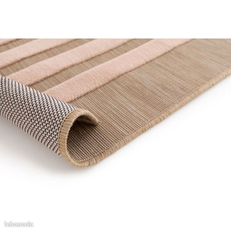 Tapis géométrique intérieur et extérieur design Foula Rose 120x170 (image 5)