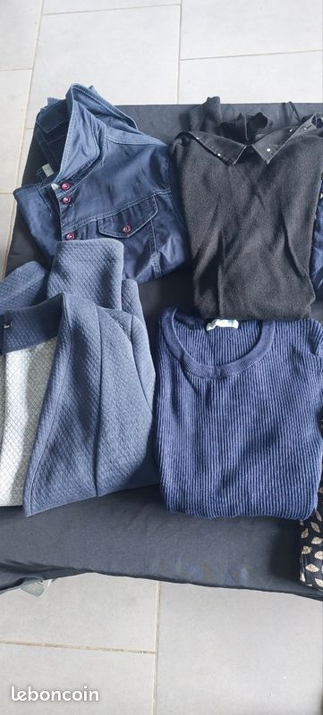Lot vêtements femme haut veste top chemises L 40 (image 2)
