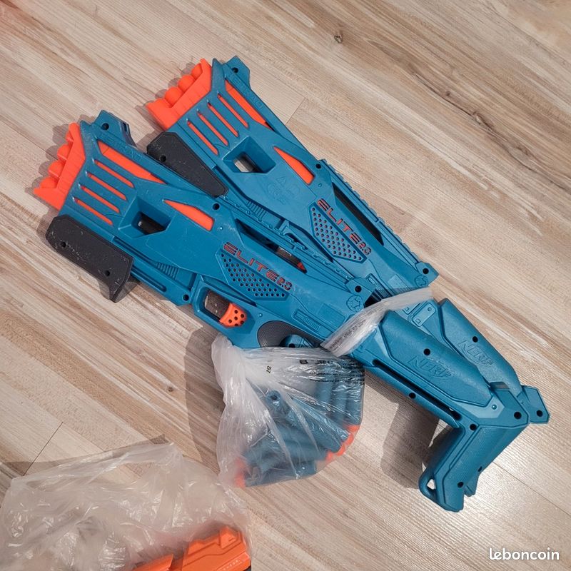 Pistolet Nerf lot/unité ( chargeur remplie et balle supplémentaire fourni ) (image 3)