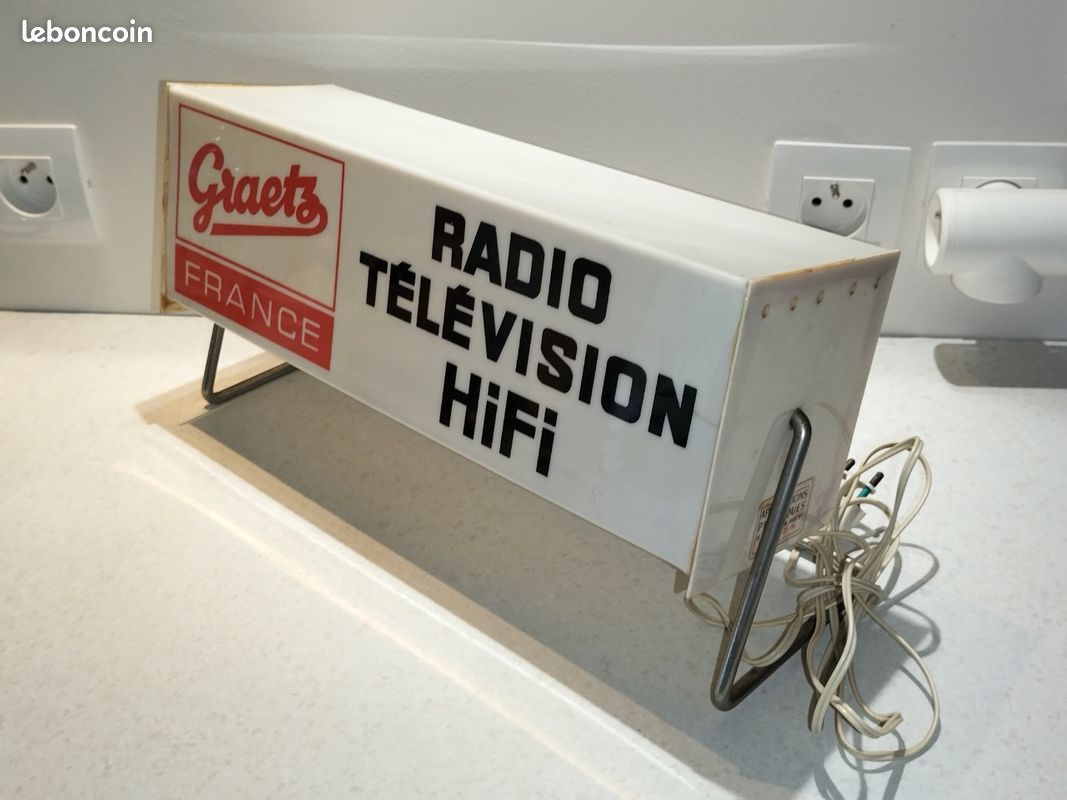 Lampe publicitaire Graetz rétro vintage garage atelier pub radio télévision hifi (image 2)