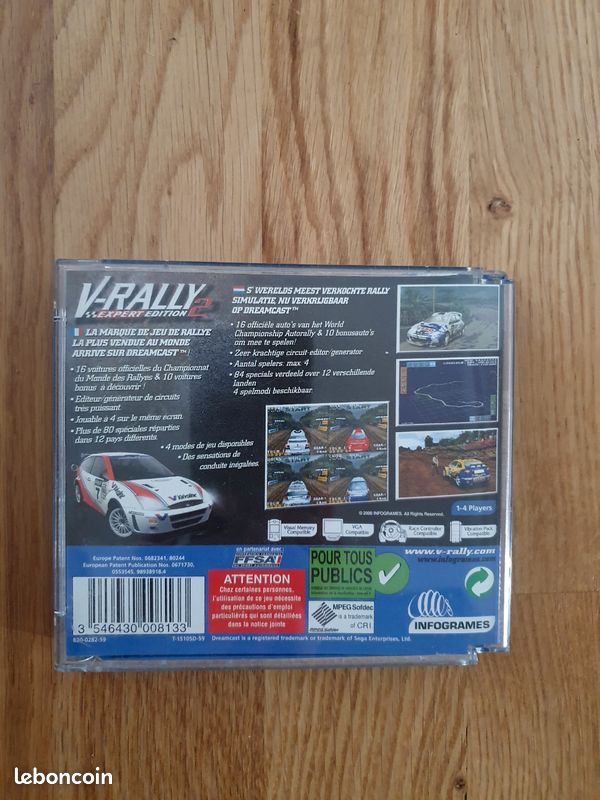 Jeu Sega Dreamcast V-Rally Expert Edition 2 - Boîtier Cassé - état Correct