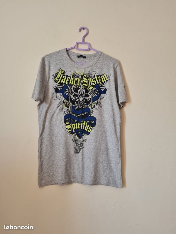 T-shirt homme hacker system taille L (image 2)
