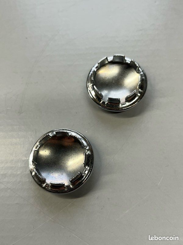 Paire d'embouts rainurés de 26mm placage argent