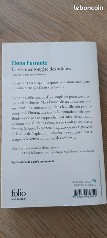 Livre la vie mensongère d'Elena ferrante (image 2)