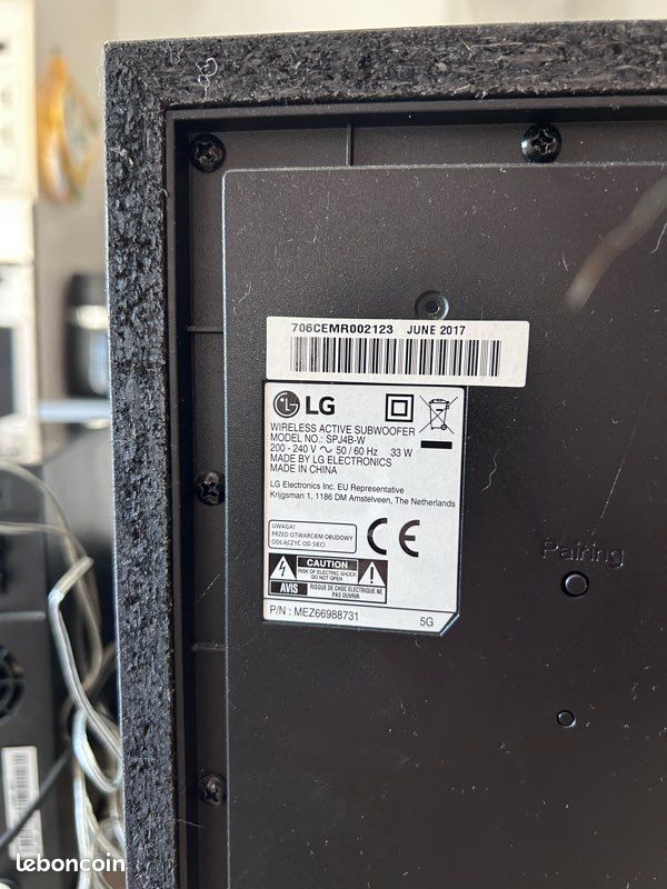 Titre : Caisson de basses LG sans fil SPJ4B-W + enceintes (image 3)