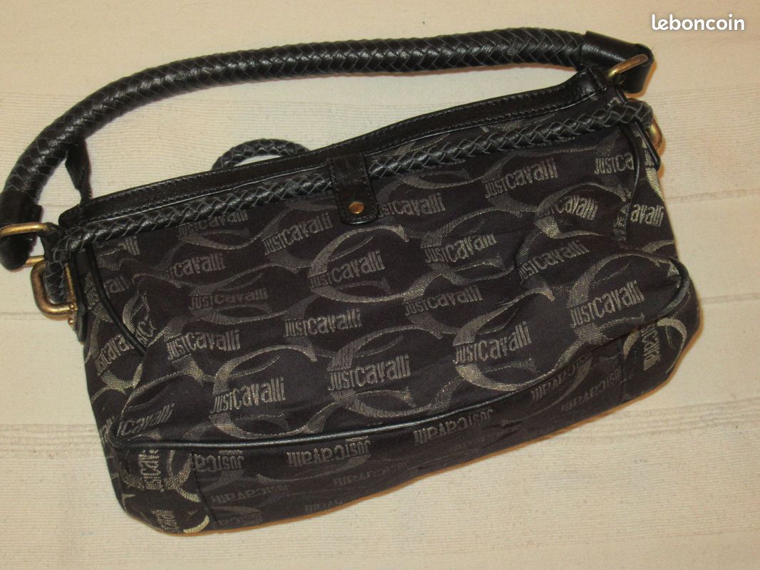 Sac en cuir et toile monogrammée Just Cavalli (image 6)