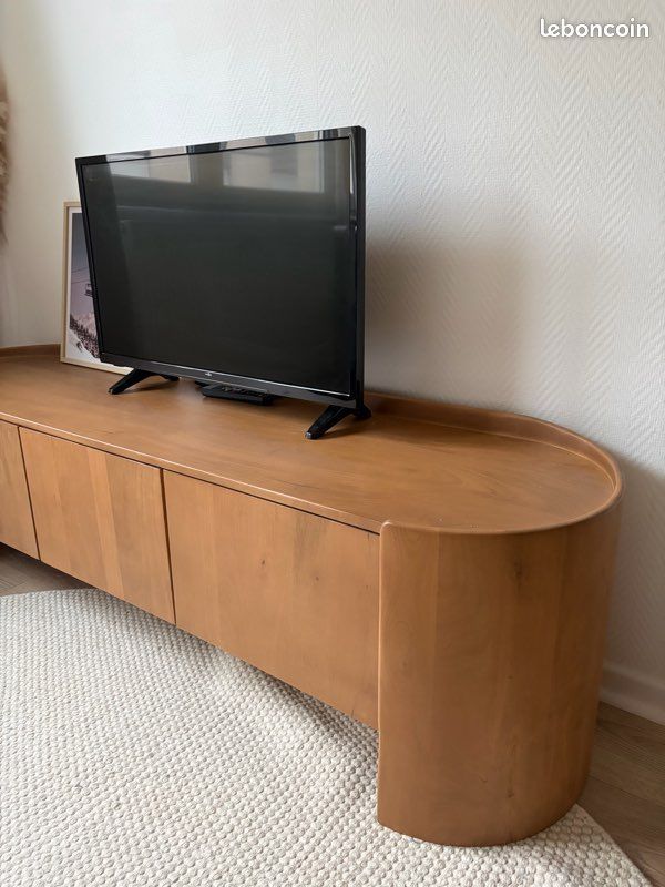 Meuble télévision en bois de manguier Sklum (image 3)