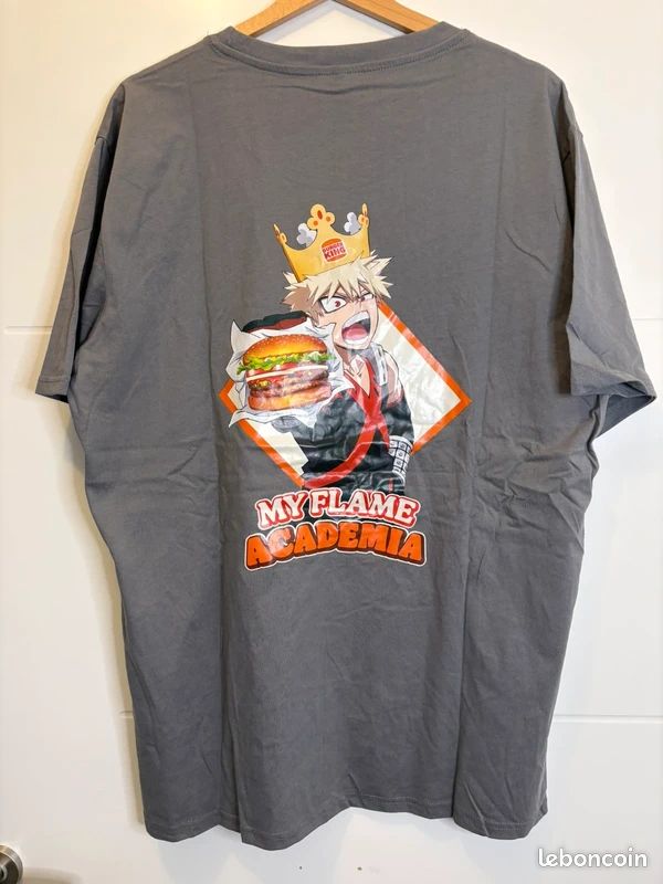 T-shirt Imprimé My Hero Acadamia Burger King Crunchyroll (image 4)
