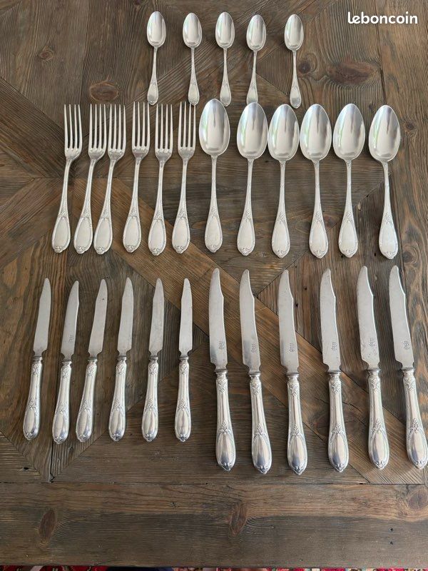CHRISTOFLE 6 Couverts métal argenté Fourchettes & Cuillères