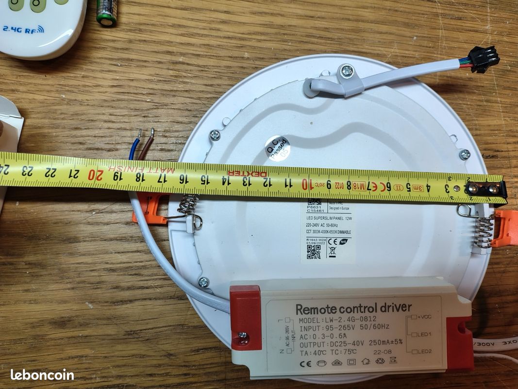 Spot downlight 12 w 170mm dimmable + télécommande (image 5)