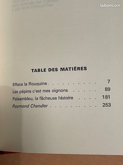 Les grands maîtres du roman policier : Efface la rouquine de Raymond Chandler - Ed. Famot 1973 (image 5)