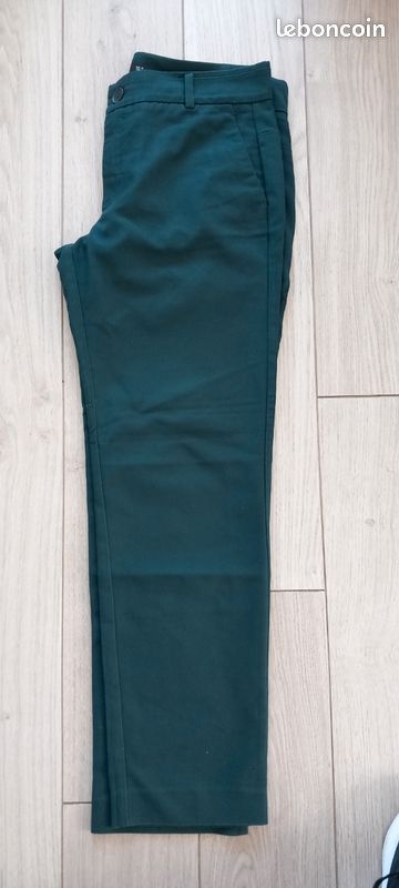 Pantalon vert mango (image 4)
