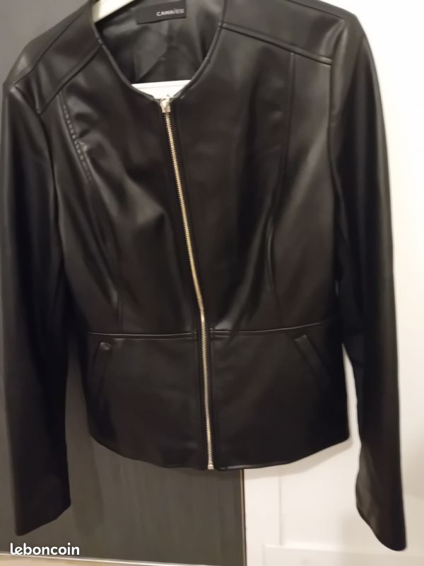 Veste similicuir noir (image 3)