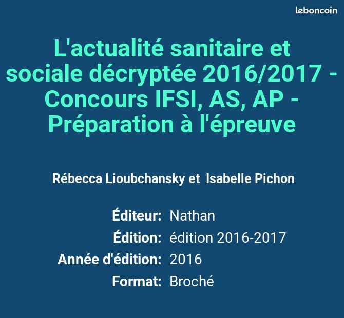L'actualité sanitaire et sociale décryptée 2016/2017 - Concours IFSI, AS, AP - Préparation à... (image 2)