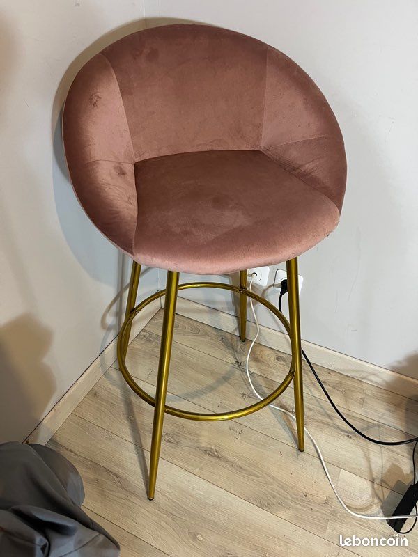 Tabouret velours (image 1)