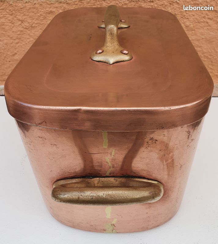 L. ALTIER Braisière en cuivre étamé 5.3 kg ancienne (image 9)