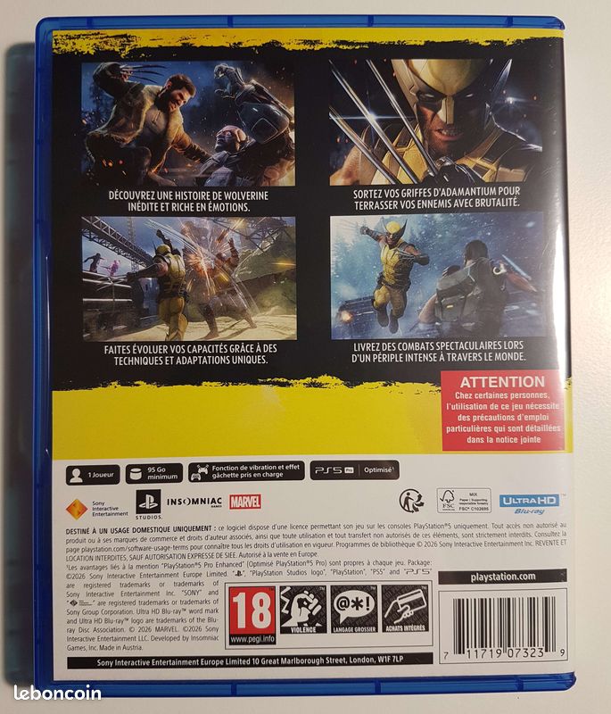 Jeu "Marvel's Wolverine" pour console PS5 (image 2)