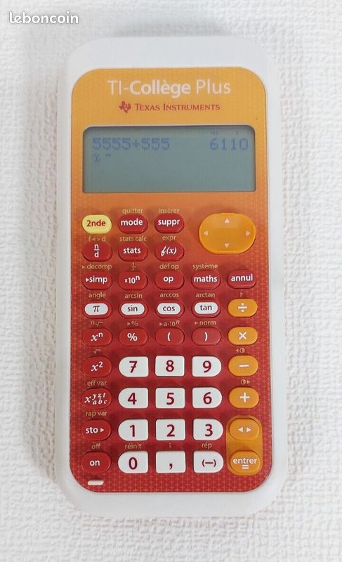 Calculatrice Texas Instruments TI-Collège Plus – Solaire (occasion)
