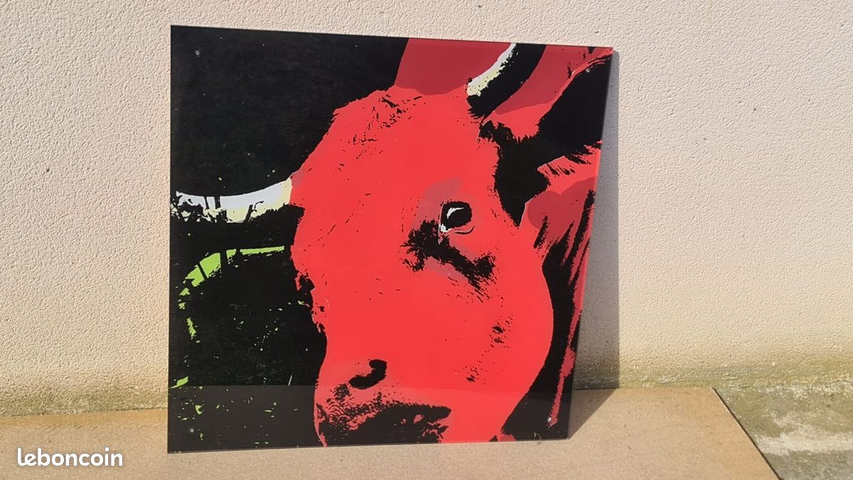 Tableau décor Vache 90*90 (image 1)